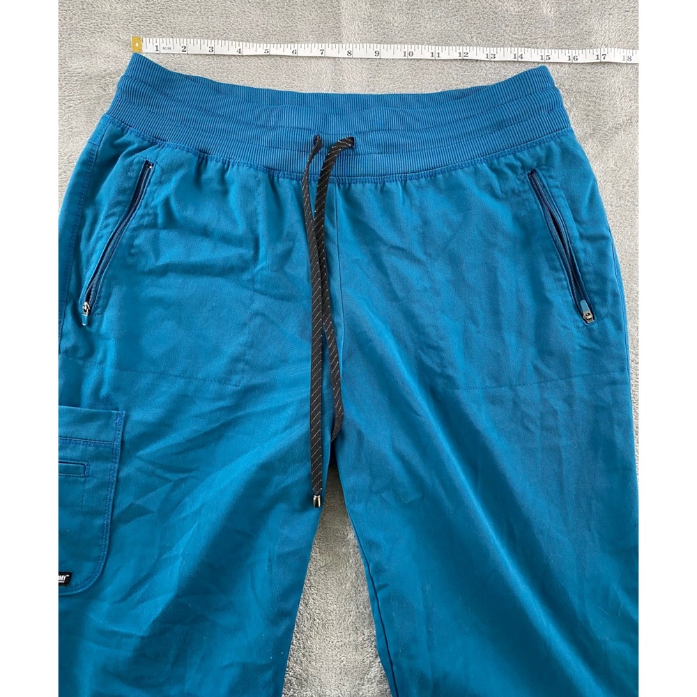 Greys Anatomy Spandex Stretch Scrub Pants Teal Blue Jogger GRSP537T Womens MT - Picture 6 of 13